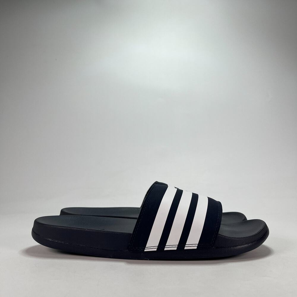 adidas Adilette Black Casual Comfort Slip On Slide Sandals KJ0285 Men's Size 8